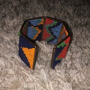 Beaded cuff bracelet